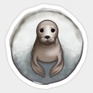 Cute Seal Drawing Sticker